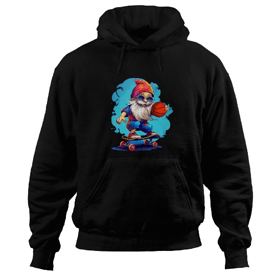 Skateboard Basketball Gnome Family Christmas Pajama Boys Kid Hoodies