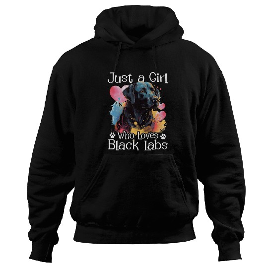Discover Just A Girl Who Loves Black Labs Labrador Dog Lover Hoodies
