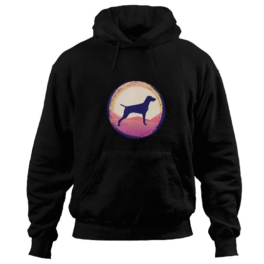 Weimaraner Dog Retro 36 Hoodies