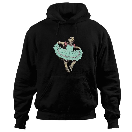 Tortoise Ballerina Funny Reptile Ballet Hoodies