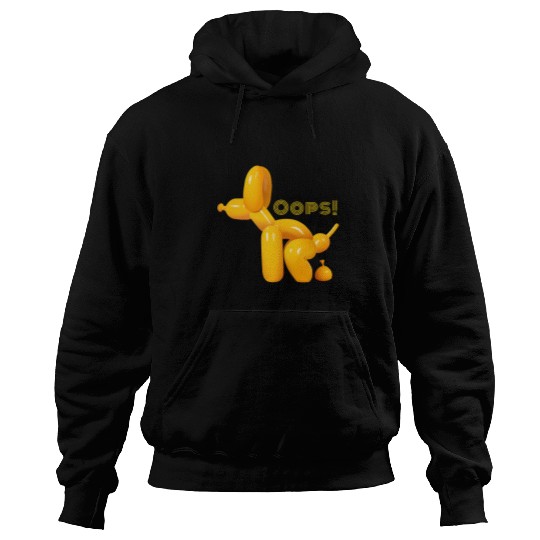 Oops Pop Art Balloon Dog Pooping Hoodies