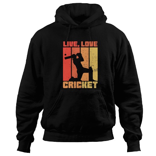 Live Love Cricket Cricket Sports Game Hoodies