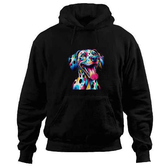 Smiling Laughing Dalmatian Dog Puppy Lover Happy Positive Hoodies