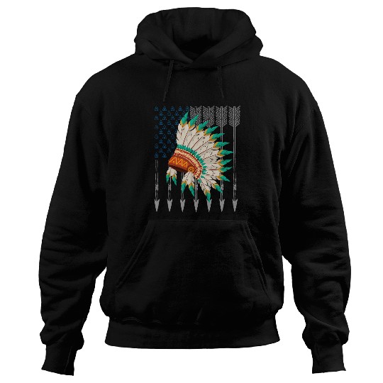 Native American Pride USA Flag 3 Hoodies