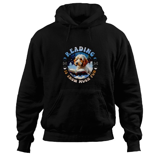Reading Is Snow Much Fun Labradoodle Christmas Hoodies