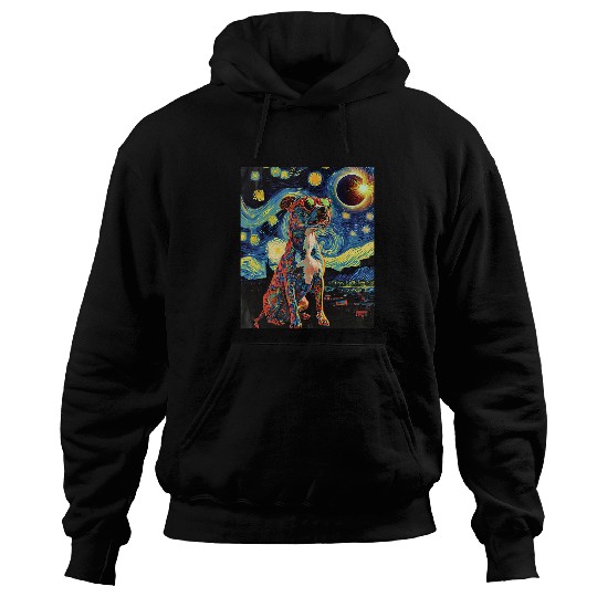 Total Solar Eclipse Pit Bull Dog Hoodies