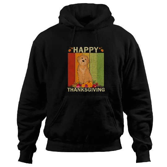 Dog Goldendoodle Retro Graphic Family Matching Thanksgiving T-Shirt Hoodies
