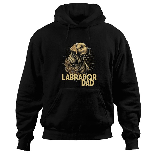 Labrador Lab Dog Yellow Golden Labrador Dad Cute Drawn Lab Dog 3 Hoodies
