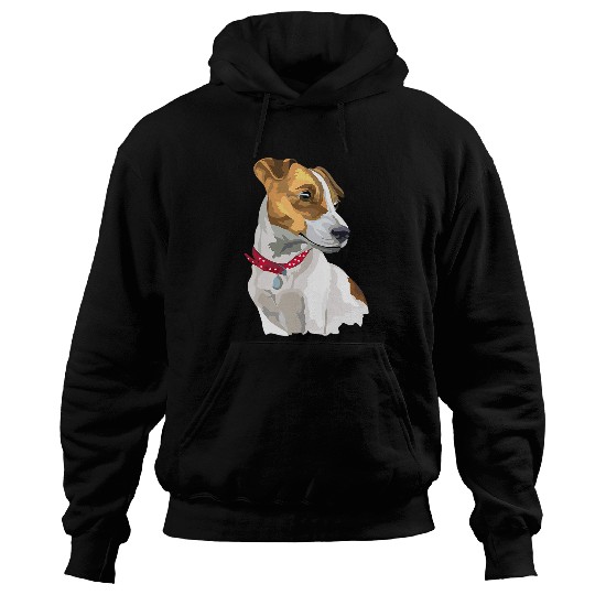 Jack Russel Terrier Portrait Shirt. Dogs Lover Painting Art Hoodies