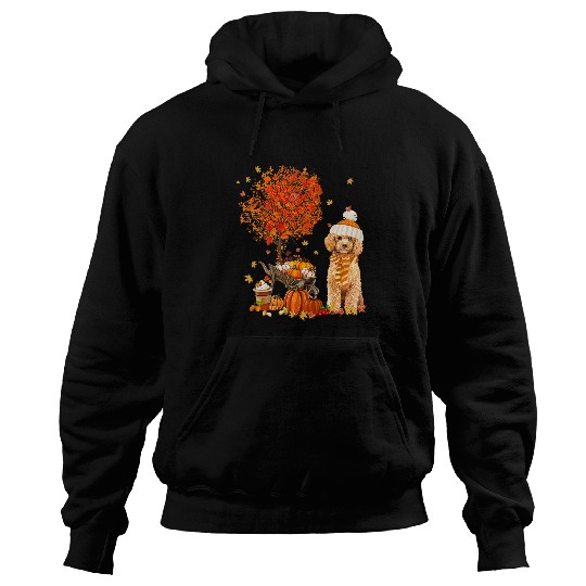 Poodle Dog Autumn Fall Pumpkin Truck Mappe Thanksgiving 1 Hoodies
