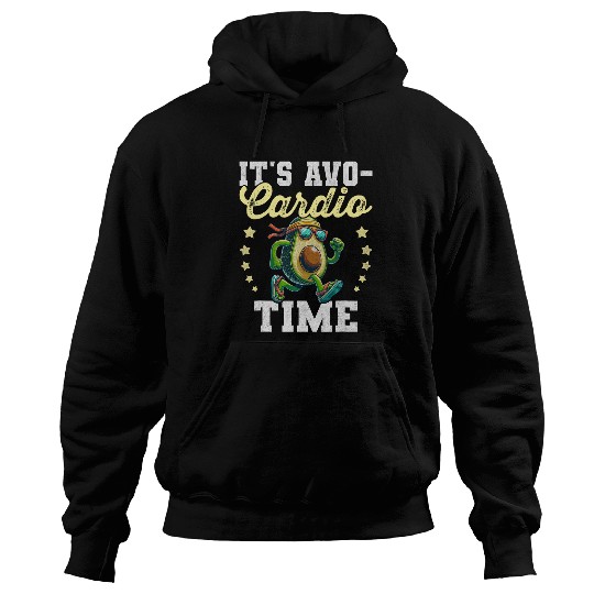 Its AvoCardio Time Fitness Cardio Vegan Avocardio Avocado Hoodies