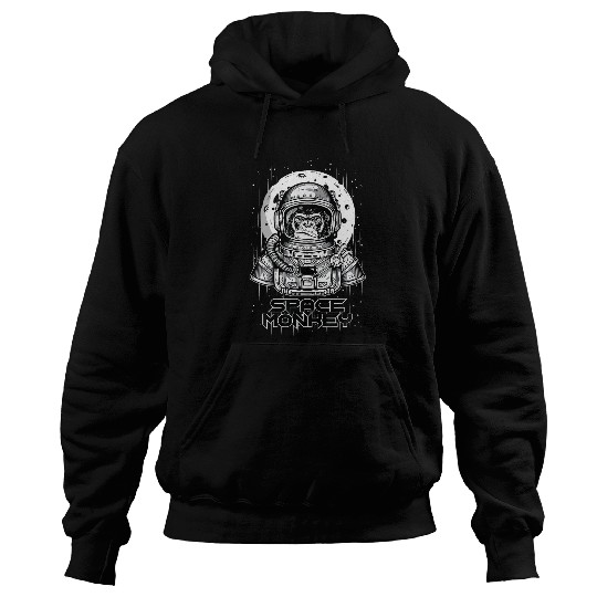 Monkey In Space Moon Mars Astronaut Cosmic Galaxy Hoodies