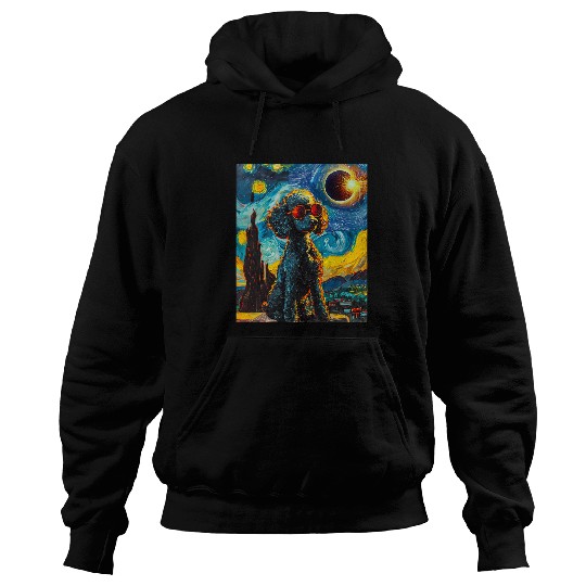 Total Solar Eclipse Poodle Dog Hoodies