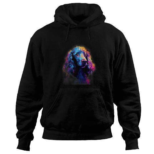 Poodle Dog Abstract Impression Colorful Graphic Art Hoodies