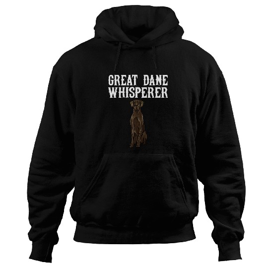 Dog Great Dane Black Great Dane Wisperer Funny Dog Lover Gift T-Shirt Hoodies