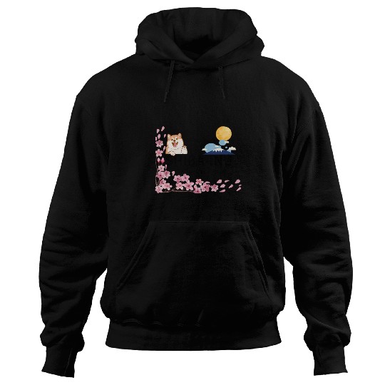 Shiba Inu and Japanese cherry blossoms are beautiful Hoodies