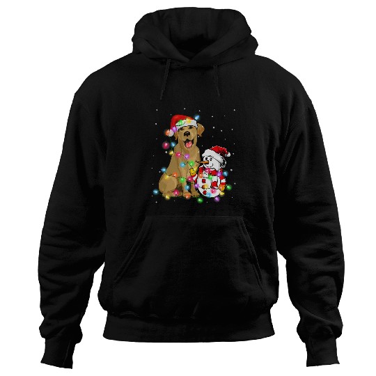 Labrador Lab Dog Christmas Tee Snowman Xmas Lights Pajama Hoodies