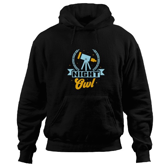 Night Owl Astronomy Telescope Stargazer Hoodies