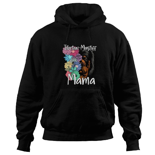 tibetan mastiff mama floral flowers happy mors day Hoodies