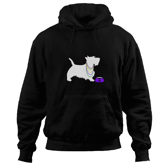 Dog Scottish Terrier Scottie Scottish Terrier Mardi Gras Dog Party v2 Hoodies