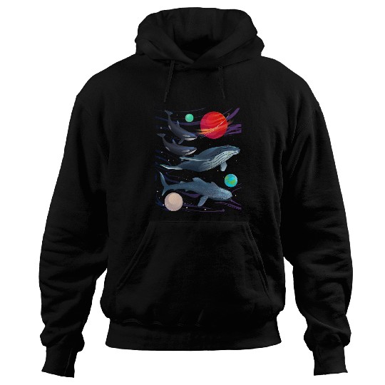 Types of Whales Galaxy Space Humpback Orca Marine Biologist 1 Hoodies