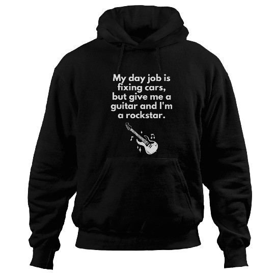 Mechanic Rockstar Guitar LoverF Hoodies