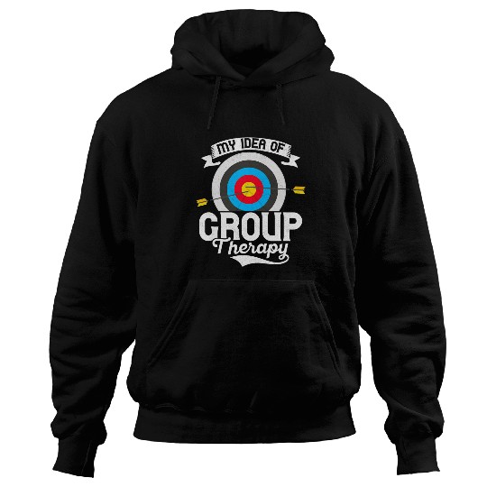 My Idea Of Group Therapy Bow Arrows targets Archery Hoodies