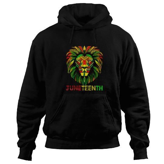 JUNETEENTH Lion Black History King Freeish African American Hoodies