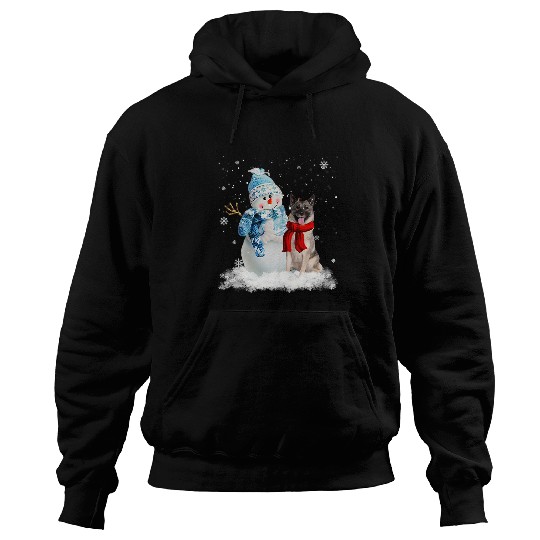 Norwegian Elkhound Dog Christmas Snowman Christmas Pajama Hoodies