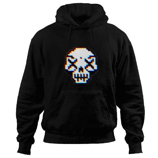 WEIRD SKULL PIXEL ART RETRO vintages SKULL 8 BIT 9 Hoodies