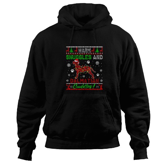 Warm Snuggles And Dalmatian Cuddles xmass Santa Dog Lover Hoodies