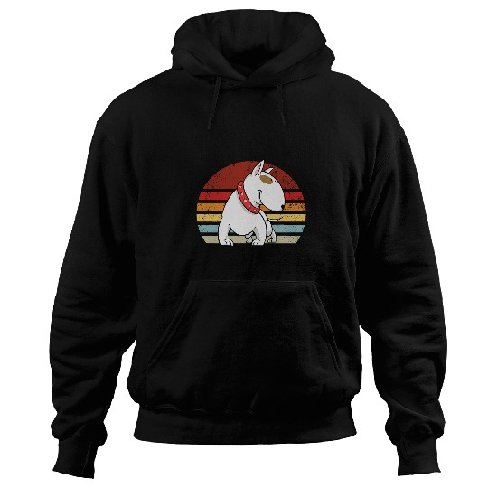 vintages Bull Terrier Dog Dad Mom Boy Girl Funny Hoodies