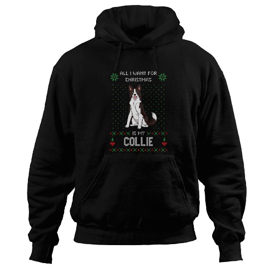 Ugly Christmas Sweater Border Collie Ugly Sweater Dog Hoodies