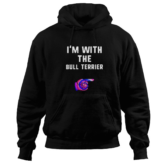 Im With Bull Terrier Tie Dye Halloween Matching Couple Cost Hoodies