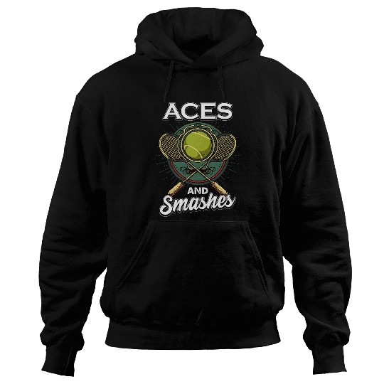 Tennis Court Design For Tennis Player Aces And Smashes Hoodies