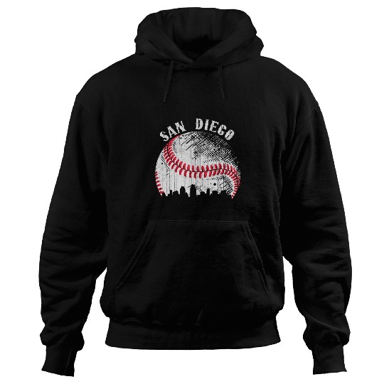 vintages San Diego Skyline City Baseball Tee Met At Gameday Hoodies