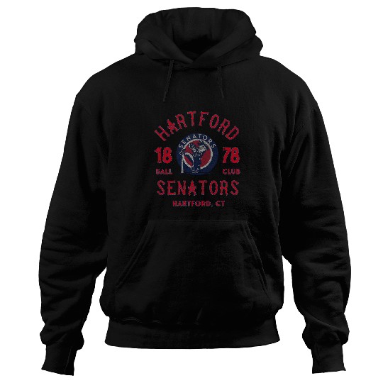 vintages Hartford Connecticut Senators Baseball Team Hoodies