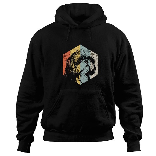 Retro Minimalist Shih Tzu Hoodies