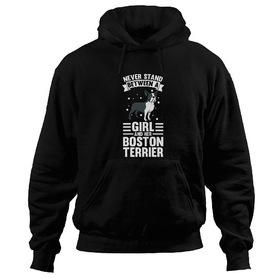 Womens A Girl and her Boston Terrier Border Collie Hoodies