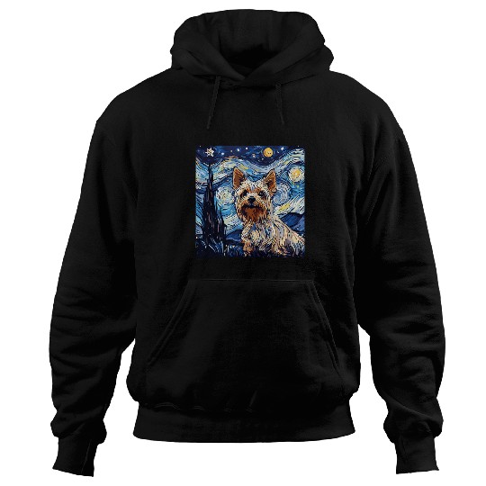Yorkshire Terrier Starry Night For Dog Mom Dog Dad 1 Hoodies