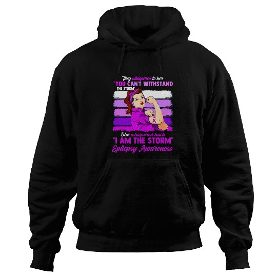 Women I Am The Storm Epilepsy Awareness Warrior Hoodies