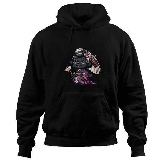 Newfoundland Dog Kimono Funny Geisha Hoodies