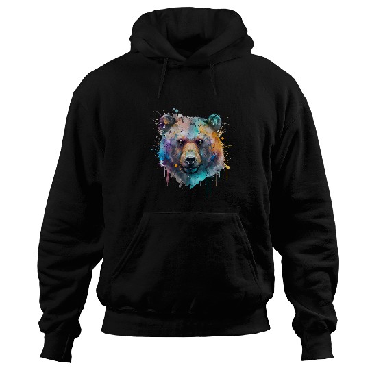 Mobile phone case colourful bear brown bear watercolour painting Hoodies