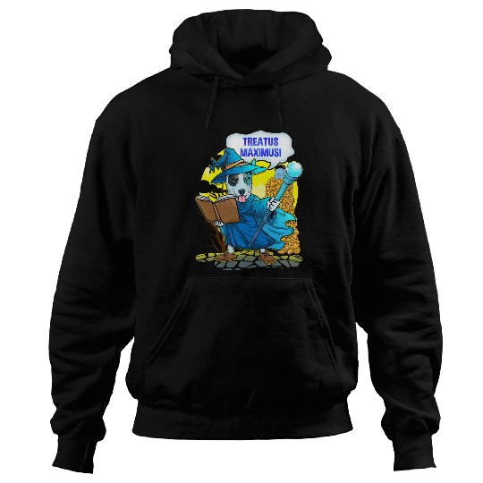Wizard Dog Blue Heeler Wand Magic Spell Casting Fantasy Mage Hoodies