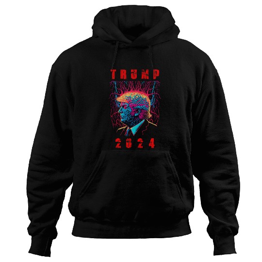 Trump 2024 men women nervous art Trump 2024 Trump Lovers Hoodies
