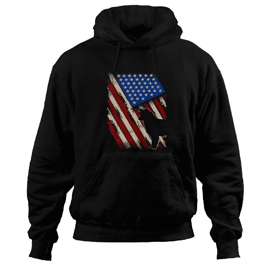 vintages American Flag Retro Border Collie Dog 4th Of July Hoodies