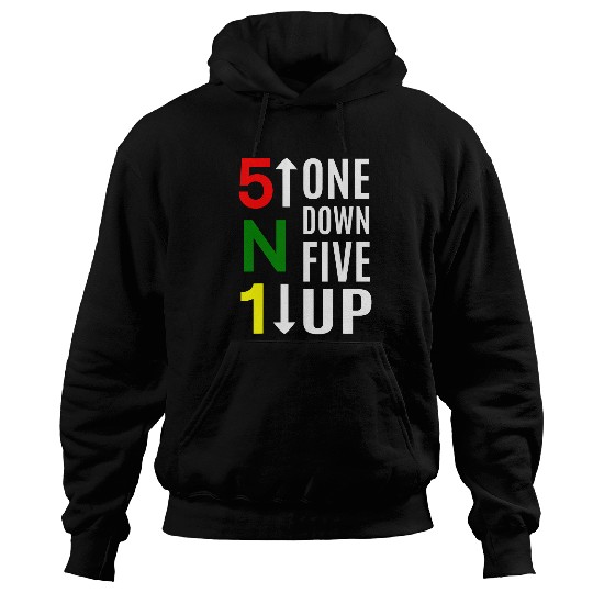 One Down Five Up Motorcycle Transmission Gear Shift Biker Hoodies
