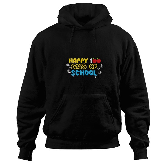 Kids 100th Day Apple Student Happy 100 Days Of School Hoodies