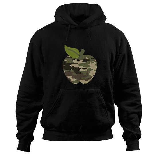 Apple Camoflauge Student Teacher Camo Military Tactical Boys Hoodies