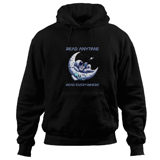 Moon Swing Astronaut 2Alien Reading Book 2Space Lovers Hoodies